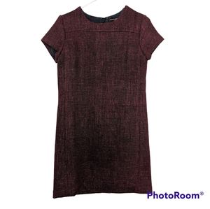 Banana Republic maroon tweed sheath dress size 2